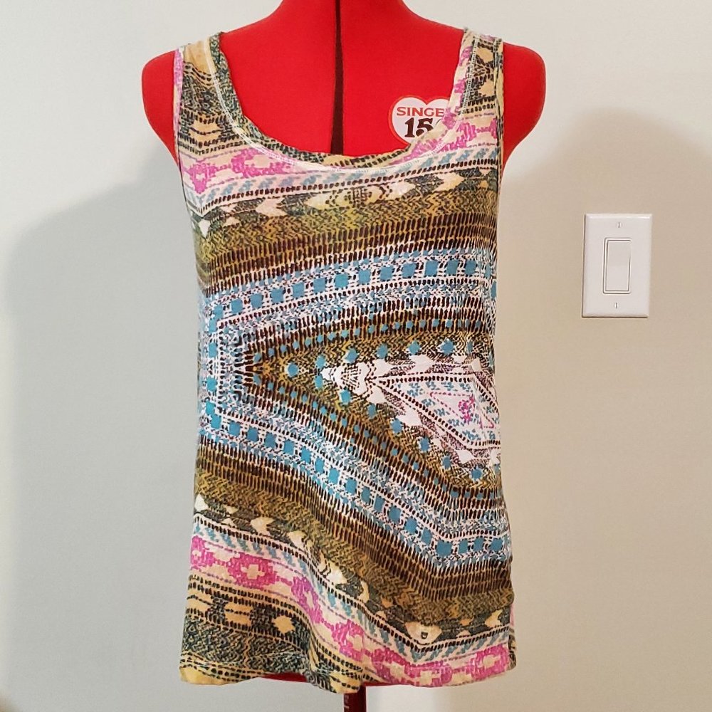 “BDG” Multi-Color Boho Tank Top – M